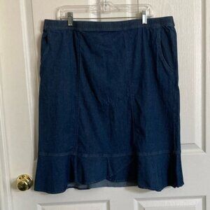 Pull-on Denim Skirt